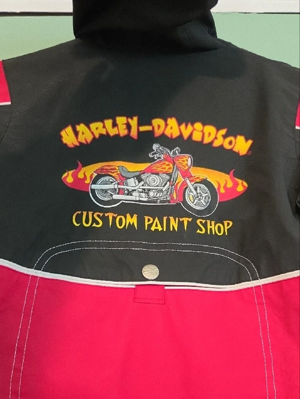 Harley Davidson Kids Black Red Hooded Jacket Size 3t